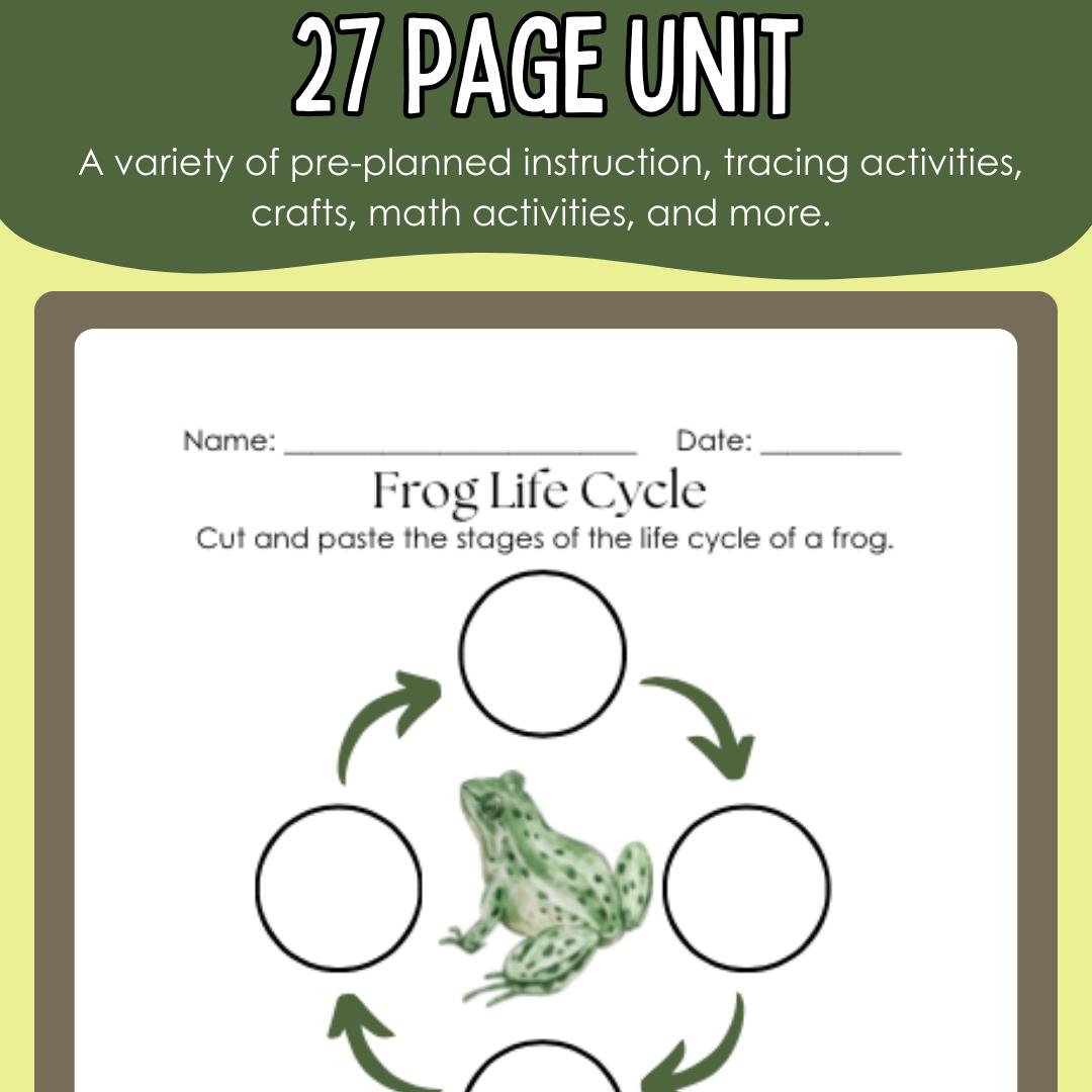 Frogs Preschool Unit Study | Frogs and Pond Life Nature Study - Etsy