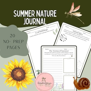 Summer Nature Journal - Summer-Themed Nature Journal for All Ages