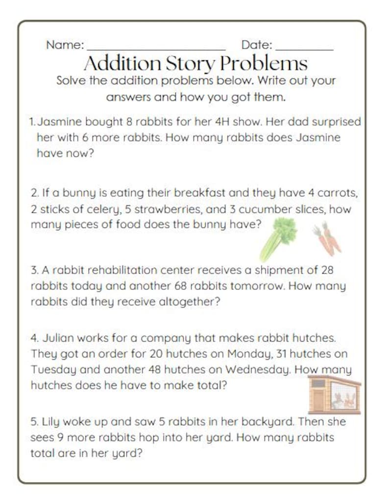 Rabbit Unit Study for Prek-4th Grades - Spring Learning Unit - Rabbit ...