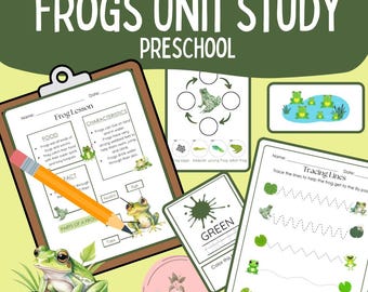 Frosch-Vorschul-Einheitsstudie | Frosch und Teichleben Naturstudie