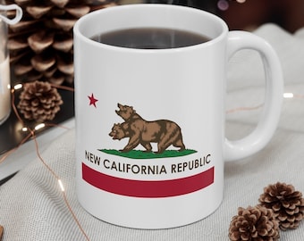 New California Republic Mug, Fallout Coffee Cup, Fallout New Vegas Mug, Video Game Coffee Mug, Gift For Gamers (11oz, 15oz)