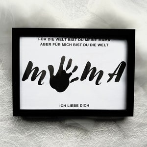 Gift, template, handprint, footprint, For the best mom you are my world I love you, diy child, memory, crafts