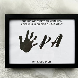 gift, template, handprint, footprint, grandpa you are my world I love you, diy child, keepsake, crafts