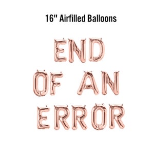 Bannière Fin d'une erreur, enseigne de ballon rempli d'air de 16 po., Articles de fête pour divorce, au revoir, frites avant les gars, divorce d'amour, AF divorcé, ça pue