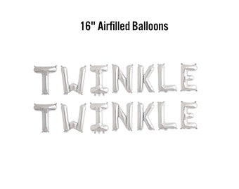 Twinkle Twinkle Balloon Banner, Celebration Decor, Birthday Party Supplies, New Years Eve Decorations, Balloon Backdrop, Glitter, Sparkle