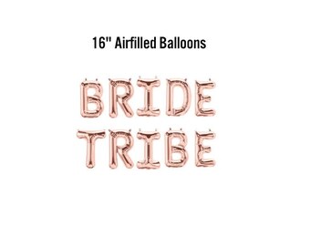 Banner de globos de la tribu de la novia, decoración para despedida de soltera, decoraciones para despedida de soltera en oro rosa, dorado, plateado, letras de globos para despedida de soltera