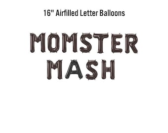 Halloween Baby Shower Decorations, Momster Mash Balloon Banner Sign