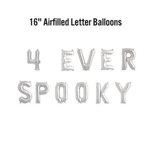 4 Ever Spooky Banner, 16&quot; Airfilled Balloon Sign, Halloween 4th Birthday Decor, Fourth Boo-day Party, October Kids Birthday Party