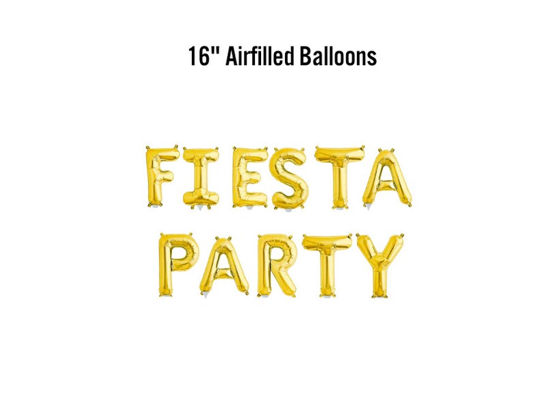 Nacho Party Balloon Letters - 16" Foil Balloons Set For Mexican Fiesta & Taco Themed Decoration - View #2