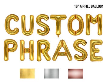 CUSTOM Balloon Banner, Personalized Letter Balloon Banner, Bachelorette, Birthday, Bridal Shower, 1st Birthday, Theme, Grad Party,  Baby