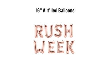 Rush Week Banner, 16" Airfilled Balloon Sign, College Signs, Sorority, Fraternity, Greek Row, Greek Week, Strength in Sisterhood, Greek Life