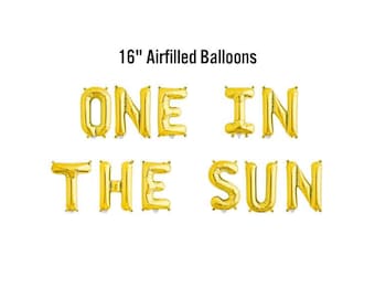ONE in the Sun Banner, 16" Airfilled Balloon Sign, First Birthday Decor, You are my Sunshine Party, 1st Trip Around The Sun, Boho Kids