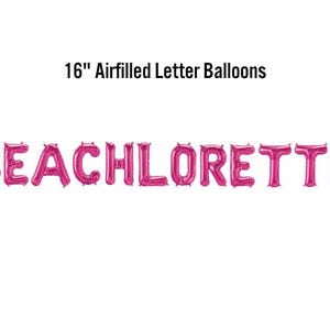 Bannière Beachlorette, enseigne de ballon rempli d&#39;air de 16 po., EVJF, décoration de scène Luau hawaïenne, chiennes Aloha, week-end de plage Bach, mariée