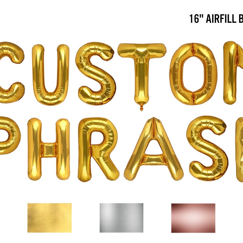 Custom Letter Gold Banner - Etsy