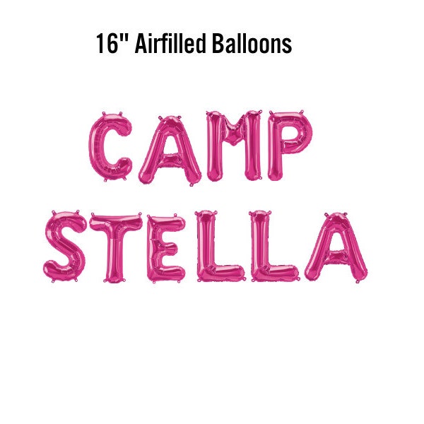 CUSTOM NAME Camp Bachelorette Party Balloon Banner, Custom Bach Decor, Personalized Cabin Bachelorette Decorations, Camping Party Supplies