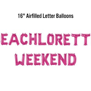Banderole Beachlorette week-end, enseigne ballon rempli d&#39;air 16 pouces, EVJF, décor de scène hawaïenne Luau, chiennes Aloha, week-end plage Bach
