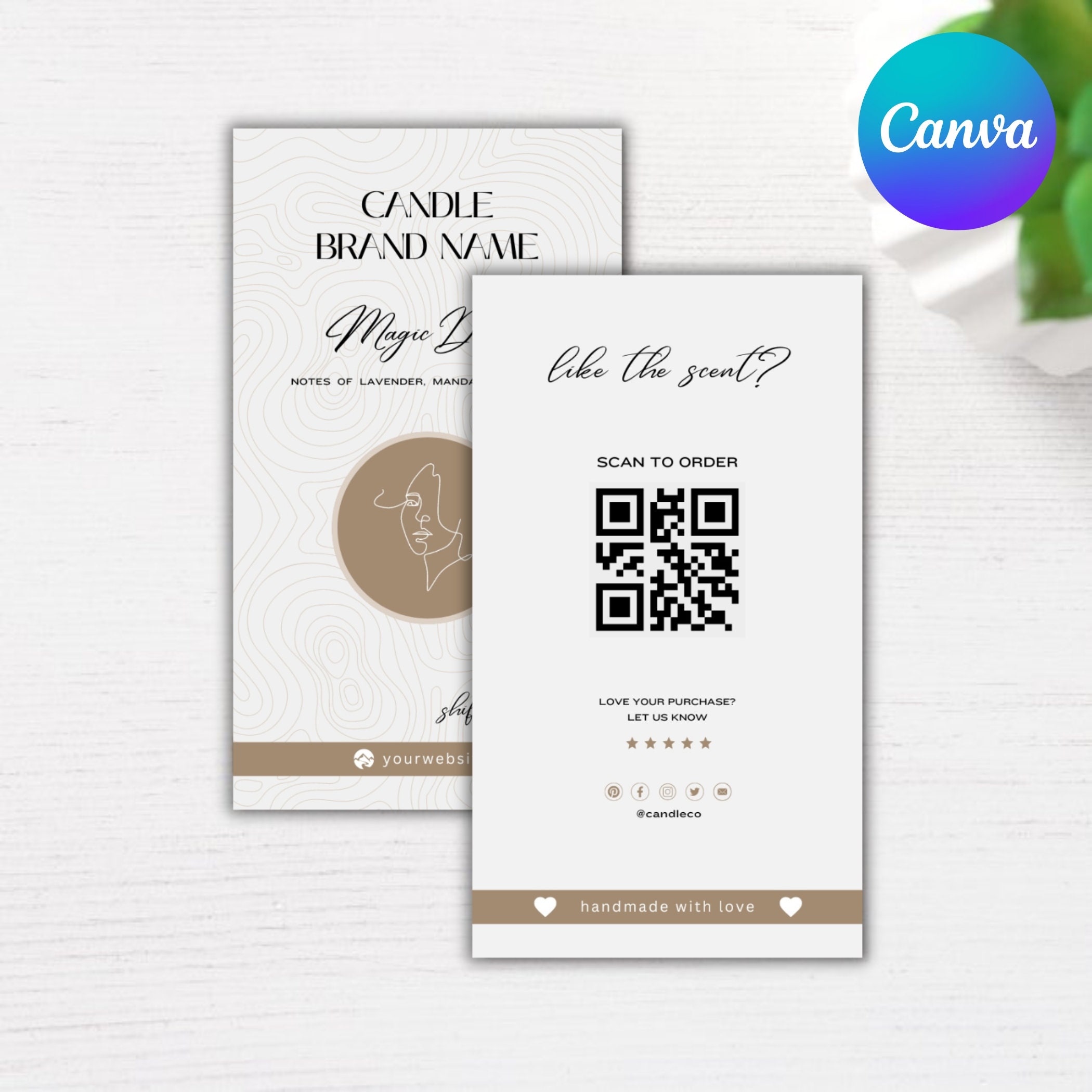 Tropical Candle Scent Card Candle Scent Sample Card Template Smell