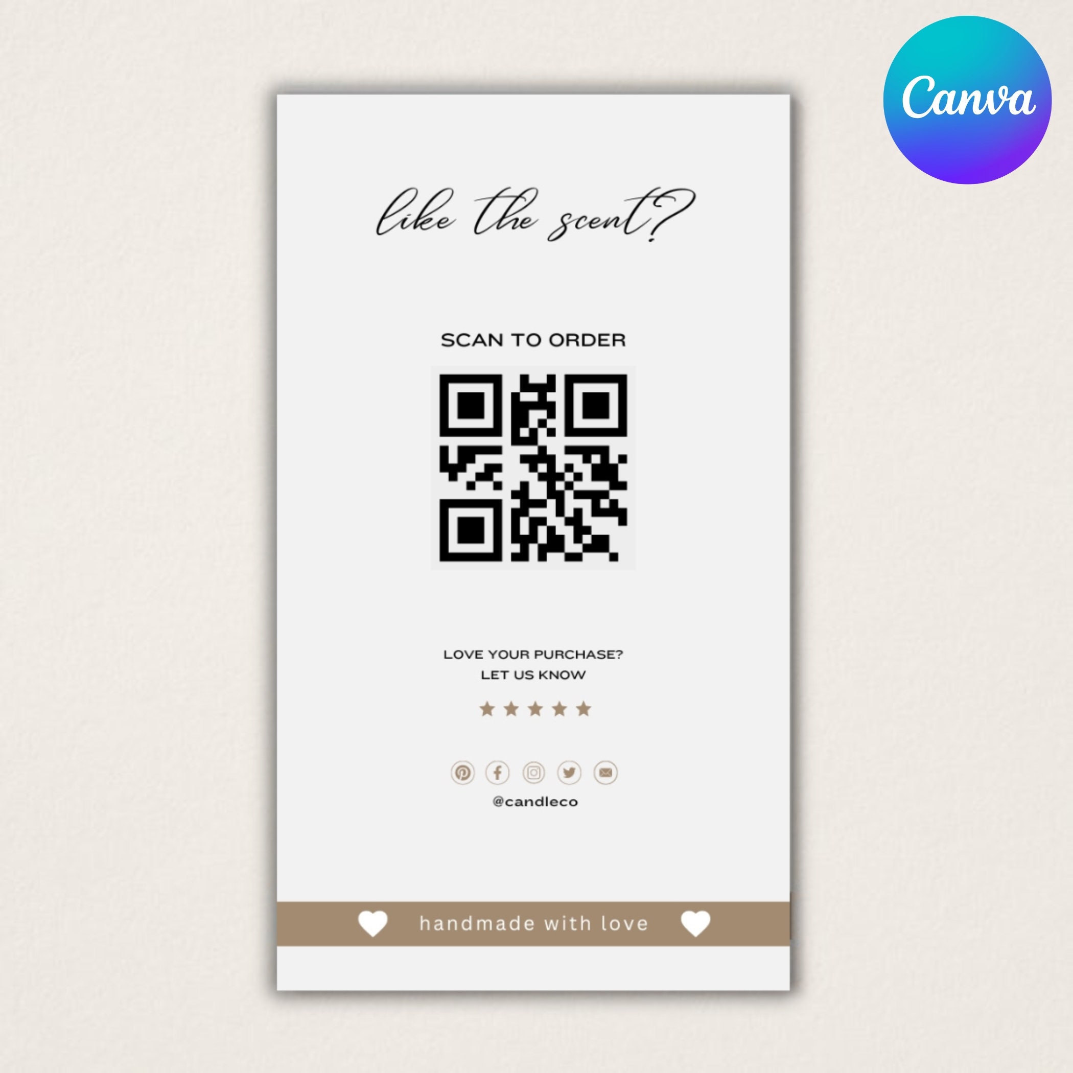 Tropical Candle Scent Card Candle Scent Sample Card Template Smell