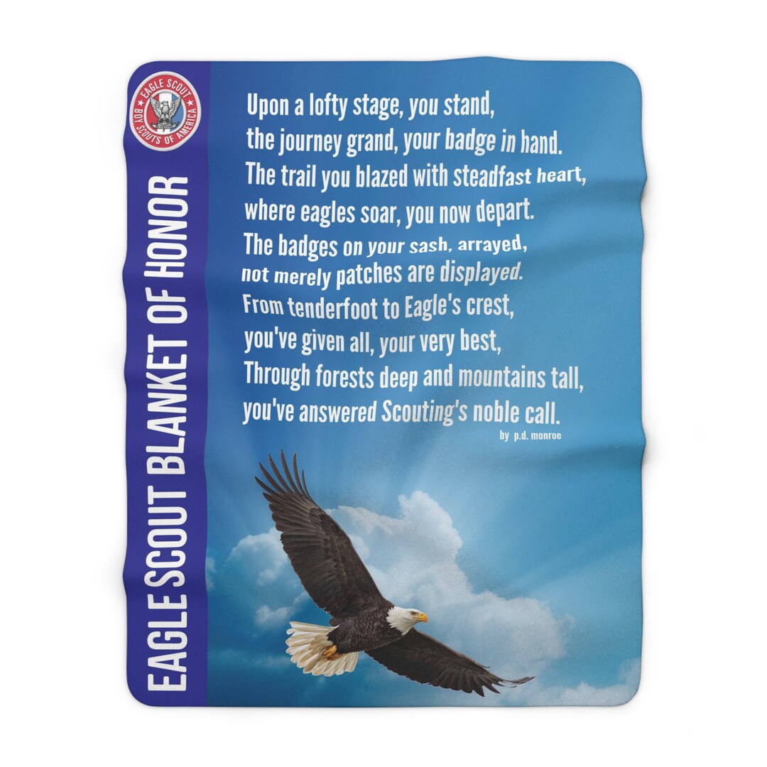 Eagle Scout Blanket of Honor 1 With Super Soft Sherpa Fleece Etsy