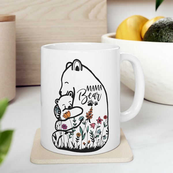 Mama Bear mug Personalized Mama Bear Gift for Mum Gift for Mom Baby shower gift New Mother Gift Baby shower gifts Mothers day Ceramic Mug