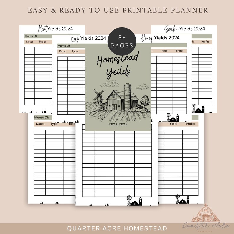Homestead Planner 20242025 Printable Etsy