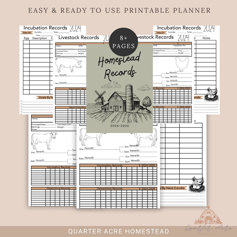 Homestead Planner 20242025 Printable Etsy