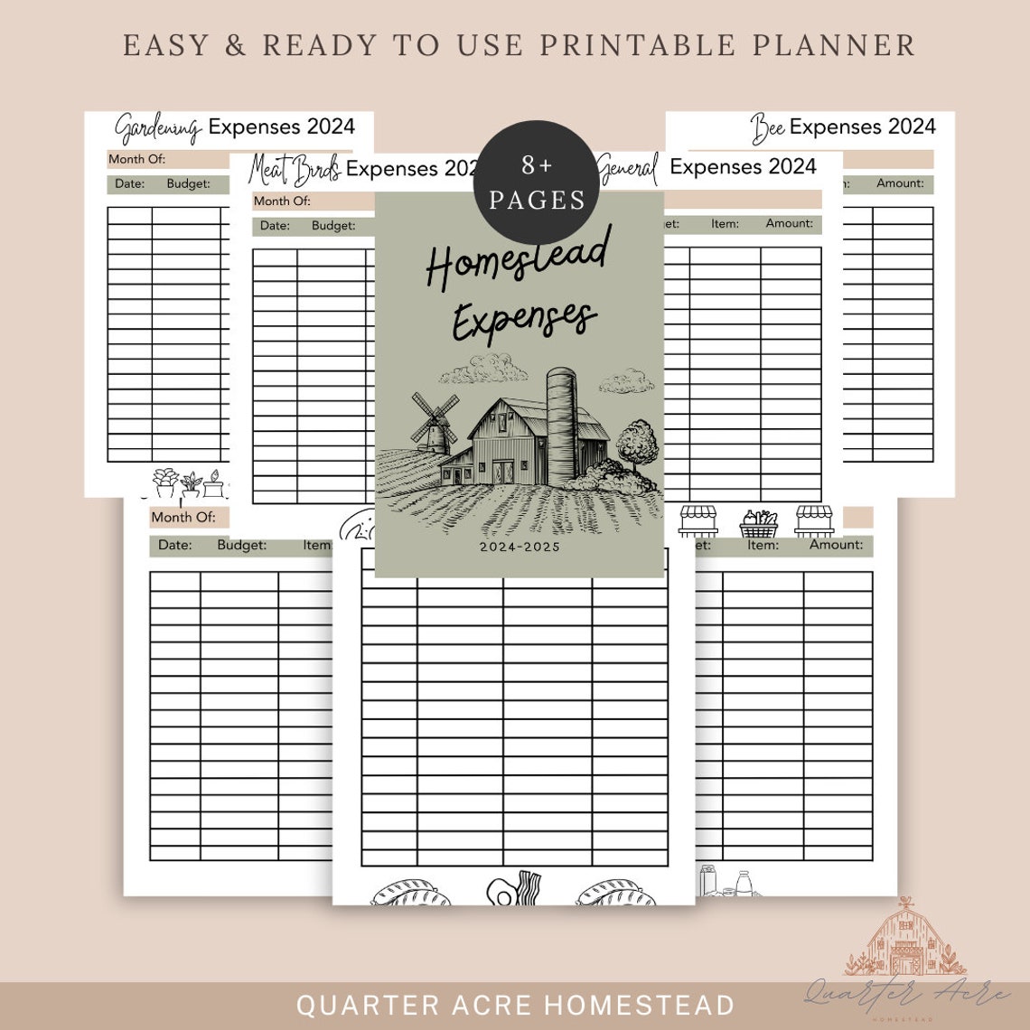 Homestead Planner 2024-2025 Printable - Etsy