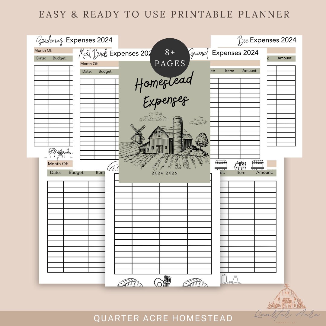 Homestead Planner 2024-2025 Printable - Etsy