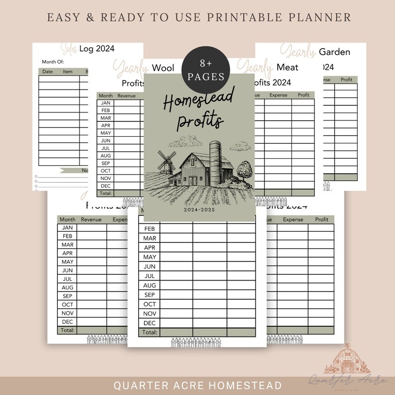 Homestead Planner 20242025 Printable Etsy