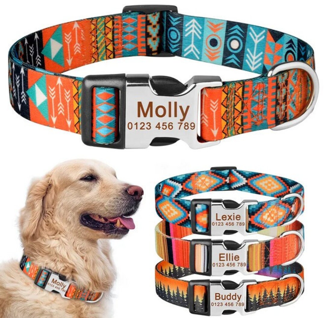 Personalized Dog Collar, Custom Dog Collar Adjustable, Modified Dog ...