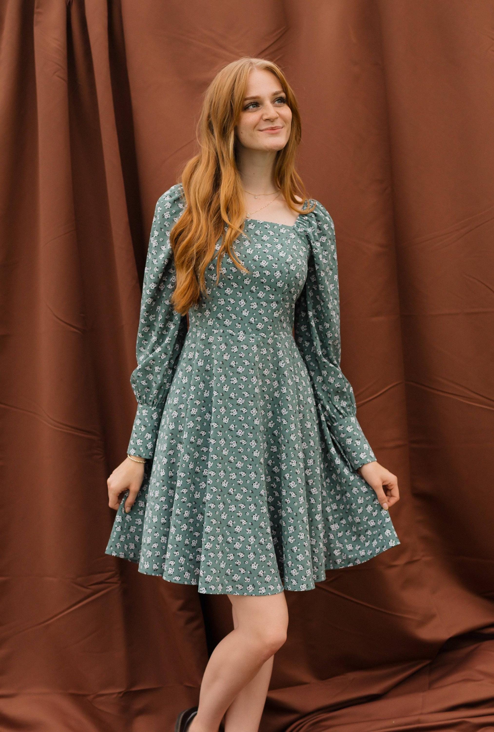 white christmas dresses Poet Dress Gauze main image 1