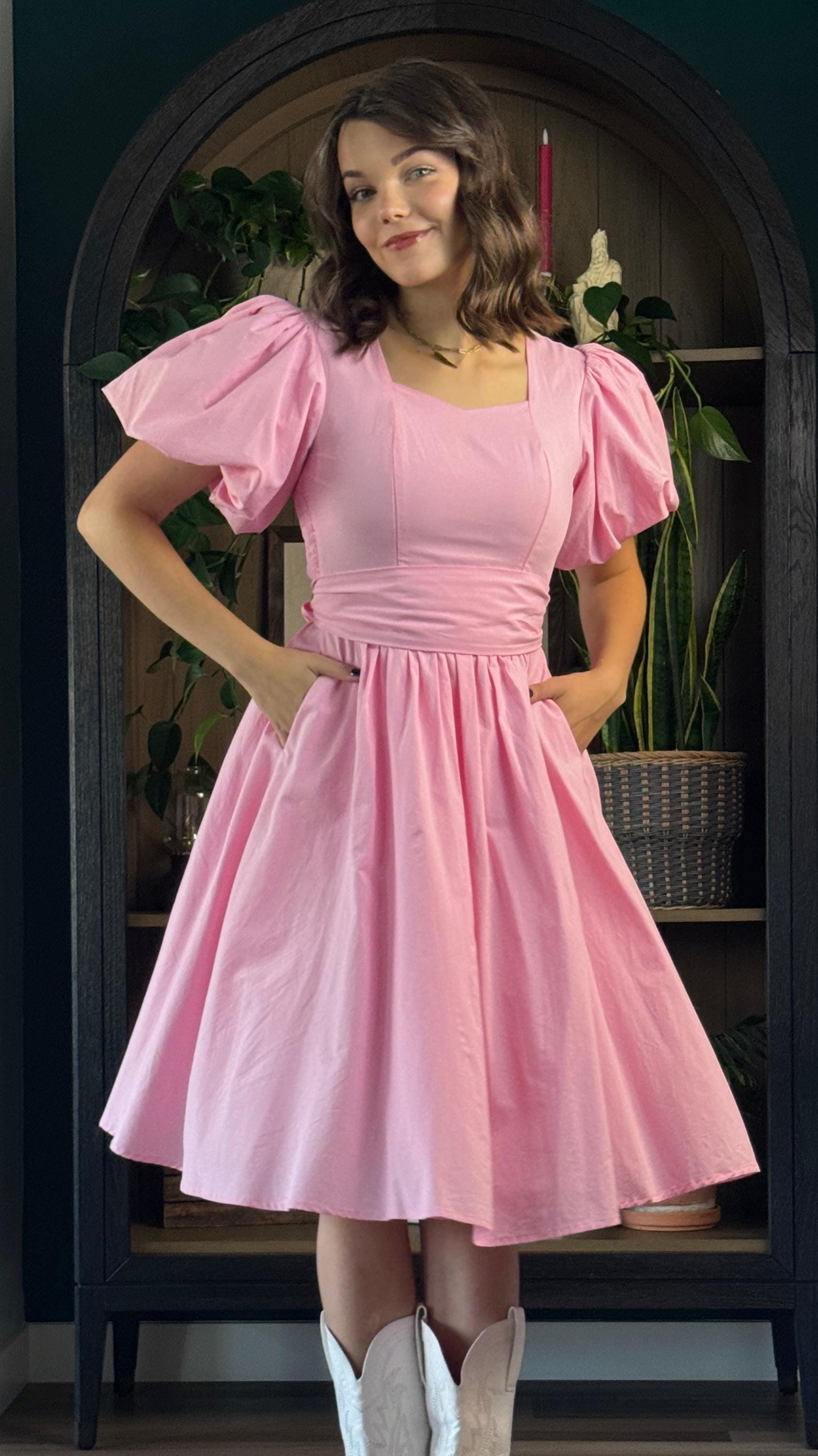 Ode Dress in Peony | Modest Birthday Dress S