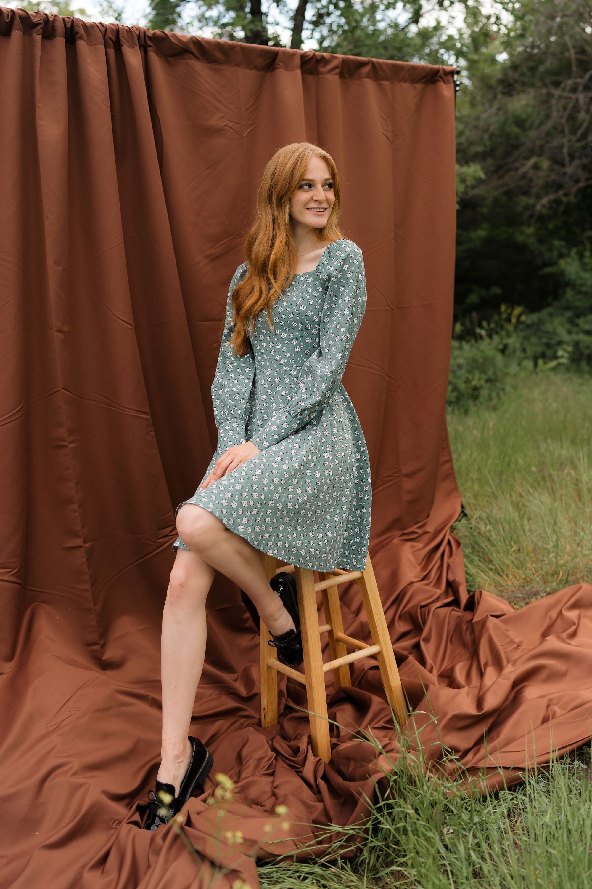 slim fit dress slacks sage green prom dress cg21008 – classygown