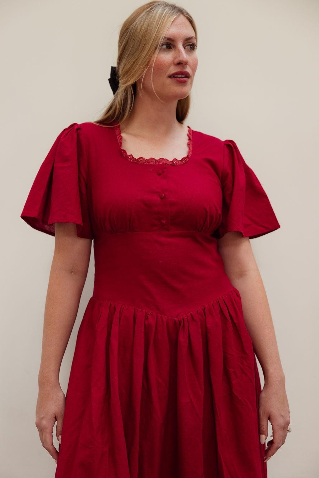 green emerald velvet dress Poets And Poems Dress: Romantic Lace & Embroidery Cotton Dress