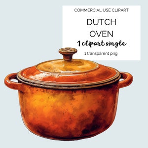 Acuarela de horno holandés naranja, estilo francés, 1 transparente png