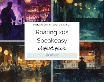 Roaring 20s Speakeasy Clipart