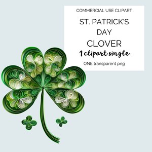 St. Patrick's Day 4 Kleeblatt. Natur. Blatt. Transparent. Clip Art. Scrapbooking. Kartengestaltung. Papier Quilling. Witzig. Wunderlich. Bild 1