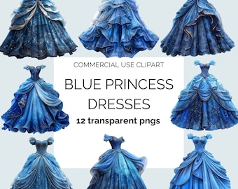 Blue Princess Dress. Blue gown. Ballgown. Fairy tale dresses.