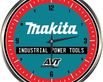 Makita Power Tools wall clock , Perfect Decoration for any garage 25cm diameter , Great Gift