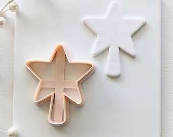 Christmas Star Cookie Cutter, Christmas Star Ornament. Star Clay Cutter, Fondant Cutter, 3D Printed Cutter, Polymer Clay Cutter