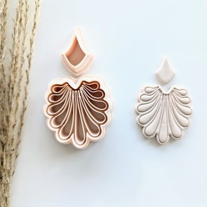 Camelia Crest Earring Cutter, Clay Pendant Cutter, 3D Printed Clay Cutter, Polymer Clay Cutter, Clay Jewelry Cutter