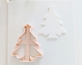 Christmas Tree Cookie Cutter with Star, Christmas Tree Clay Cutter, Fondant Cutter, 3D Printed Cutter, Polymer Clay Cutter