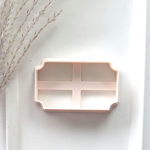 Rectangle with Knoched Cookie Cutter, Large Clay Cutter, Polymer Clay Cutter, 3D Printed Cutter