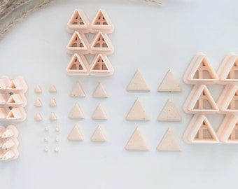 Slab Triangle Earring Cutter, Multi-Cut Clay Earring Cutter , Polymer Clay Multi-Cutter, Clay Jewelry Cutters, Trendy earring Cutters