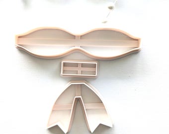Large Bow Cutter 3D Printed for Clay, Cake Toppers, Cupcakes. Ornament and Barrette Maker