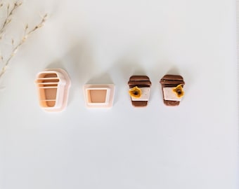 Cafe Coffee Cup Clay Earring Cutter, Fall Clay Earring Cutter, Coffee Cup Clay Cutters, Clay Earring Cutters, Clay Jewelry Cutter