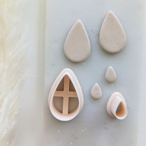 Teardrop Earring Cutter, Teardrop Clay Earring Cutter , Polymer Clay Cutters, Clay Jewelry Cutters, Trendy earring Cutters