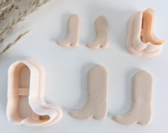 Cowboy Boot Clay Earring Cutter, Boot Clay Earring Cutter, 3D Printed Clay Cutters, Polymer Clay Cutters, Clay Jewelry Cutters