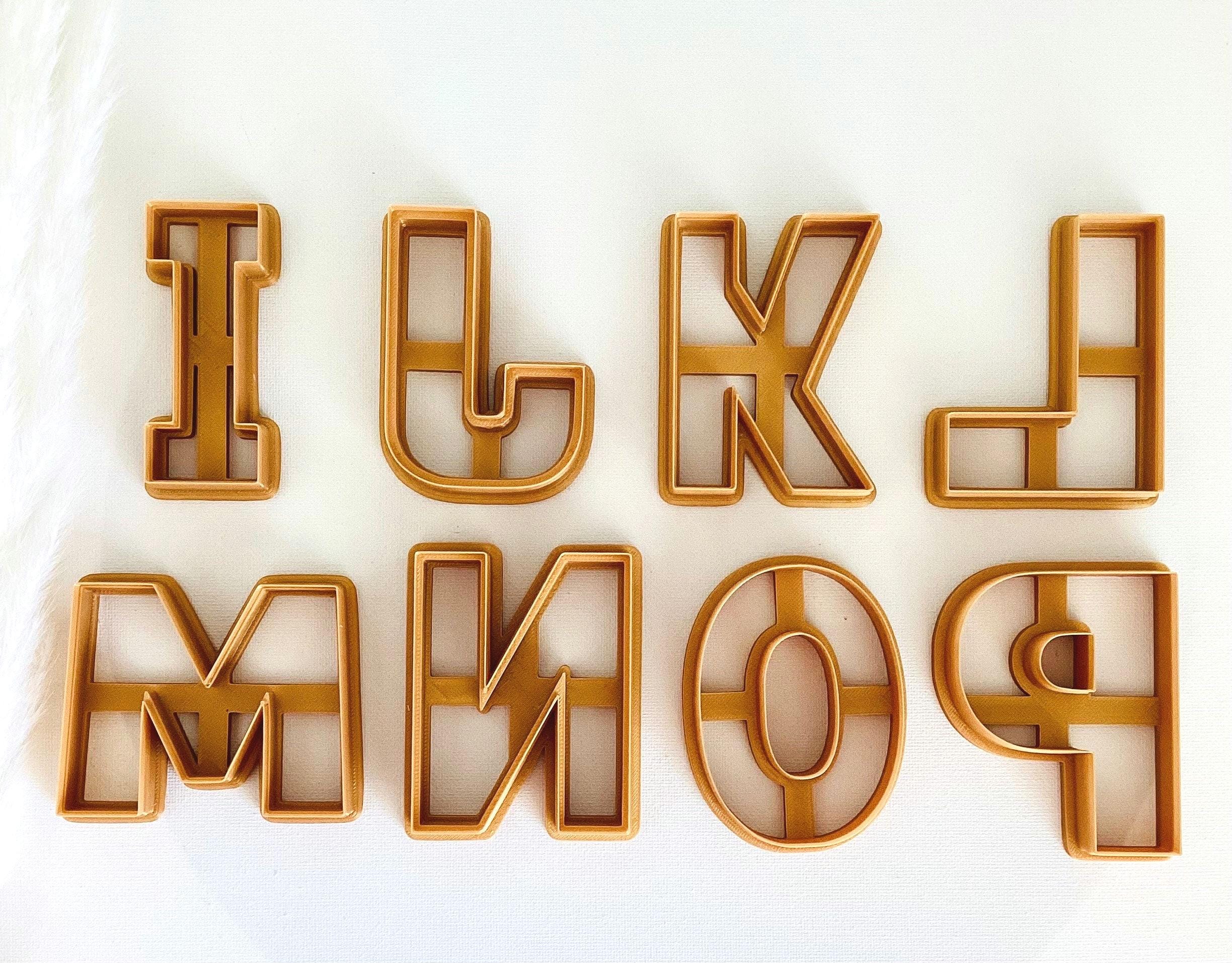 Alphabet Letter Cutters (full Set of 26), Large Alphabet Cutters, Large ...