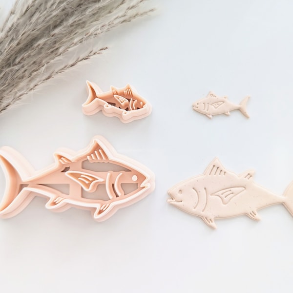 Tuna Earring Imprint Cutter, Fish Clay Earring Cutter, 3D Printed Clay Cutter, Polymer Clay Cutter, Clay Jewelry Cutter